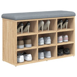 Shoe Bench Sonoma Oak 82x32x50 cm Engineered Wood - Top-Down View