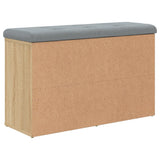 Shoe Bench Sonoma Oak 82x32x50 cm Engineered Wood - Close-Up Angle