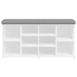 Shoe Bench White 102x32x50 cm Engineered Wood