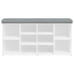 Shoe Bench White 102x32x50 cm Engineered Wood