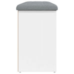 Shoe Bench White 102x32x50 cm Engineered Wood