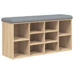 Shoe Bench Sonoma Oak 102x32x50 cm Engineered Wood