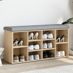 Shoe Bench Sonoma Oak 102x32x50 cm Engineered Wood