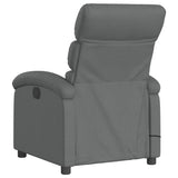 Massage Recliner Chair Dark Grey Fabric - Rear View