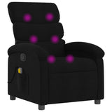 Massage Recliner Chair Black Fabric - Front View