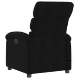 Massage Recliner Chair Black Fabric - Rear View