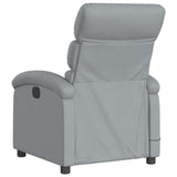 Electric Massage Recliner Chair Light Grey Fabric - Top-Down View