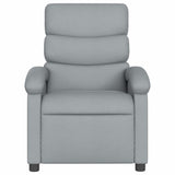 Electric Massage Recliner Chair Light Grey Fabric - Low Angle