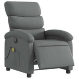 Electric Massage Recliner Chair Dark Grey Fabric - Side View