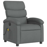 Electric Massage Recliner Chair Dark Grey Fabric - Top-Down View