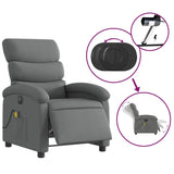 Electric Massage Recliner Chair Dark Grey Fabric - Rear View