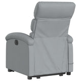 Stand up Massage Recliner Chair Light Grey Fabric - Top-Down View