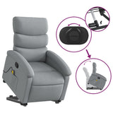 Stand up Massage Recliner Chair Light Grey Fabric - 45-Degree Angle