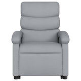 Stand up Massage Recliner Chair Light Grey Fabric - Low Angle