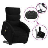 Stand up Massage Recliner Chair Black Fabric - Rear View