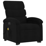 Electric Stand up Massage Recliner Chair Black Fabric