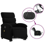 Electric Stand up Massage Recliner Chair Black Fabric - 45-Degree Angle