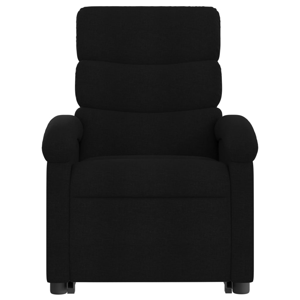 Electric Stand up Massage Recliner Chair Black Fabric