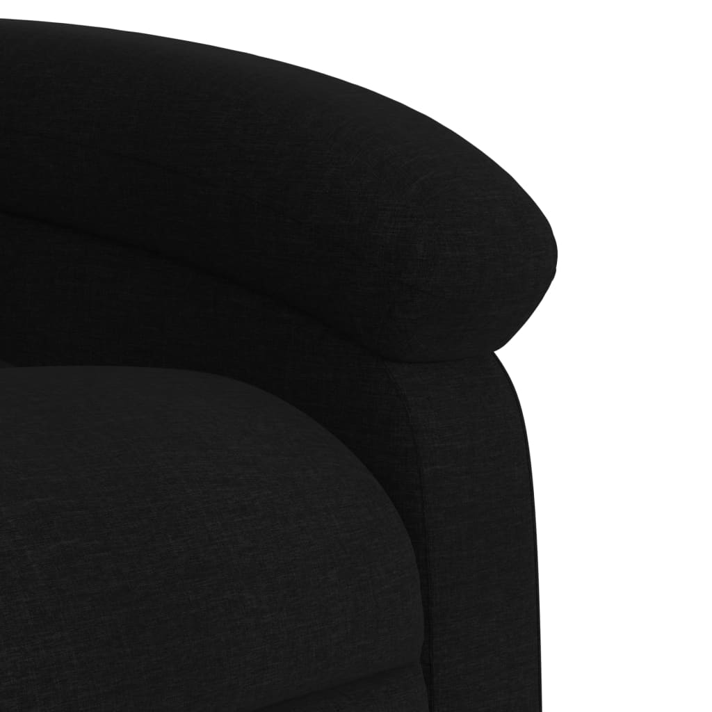 Electric Stand up Massage Recliner Chair Black Fabric