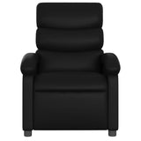 Massage Recliner Chair Black Faux Leather - Top-Down View