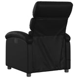 Massage Recliner Chair Black Faux Leather - Rear View