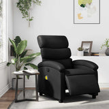 Electric Massage Recliner Chair Black Faux Leather