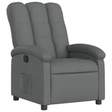 Recliner Chair Dark Grey Fabric - Front View