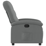 Recliner Chair Dark Grey Fabric - Top-Down View