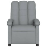 Massage Recliner Chair Light Grey Fabric - Top-Down View