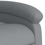 Massage Recliner Chair Light Grey Fabric - Extra Image