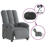 Electric Massage Recliner Chair Dark Grey Fabric - 45-Degree Angle