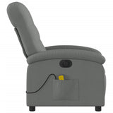 Electric Massage Recliner Chair Dark Grey Fabric