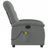 Electric Massage Recliner Chair Dark Grey Fabric - Extra Image