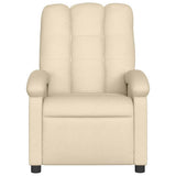 Electric Massage Recliner Chair Cream Fabric