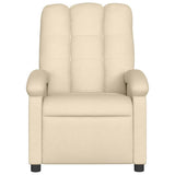 Electric Massage Recliner Chair Cream Fabric - Extra Image