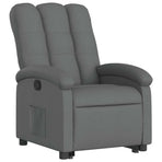 Stand up Recliner Chair Dark Grey Fabric