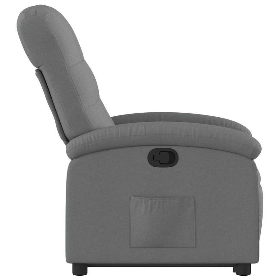 Stand up Recliner Chair Dark Grey Fabric