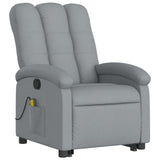 Stand up Massage Recliner Chair Light Grey Fabric - Top-Down View