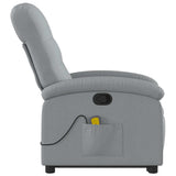 Stand up Massage Recliner Chair Light Grey Fabric - Extra Image