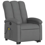 Stand up Massage Recliner Chair Dark Grey Fabric - Top-Down View