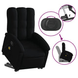 Stand up Massage Recliner Chair Black Fabric - Rear View