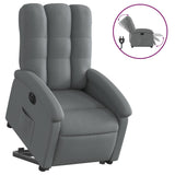 Electric Stand up Recliner Chair Dark Grey Fabric - Front View