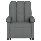Electric Stand up Recliner Chair Dark Grey Fabric - Low Angle