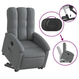Electric Stand up Recliner Chair Dark Grey Fabric - Extra Image
