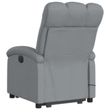Electric Stand up Massage Recliner Chair Light Grey Fabric - Top-Down View