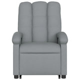 Electric Stand up Massage Recliner Chair Light Grey Fabric - Low Angle