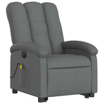 Electric Stand up Massage Recliner Chair Dark Grey Fabric