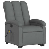 Electric Stand up Massage Recliner Chair Dark Grey Fabric - Top-Down View