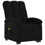 Electric Stand up Massage Recliner Chair Black Fabric - Top-Down View