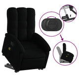 Electric Stand up Massage Recliner Chair Black Fabric - Extra Image